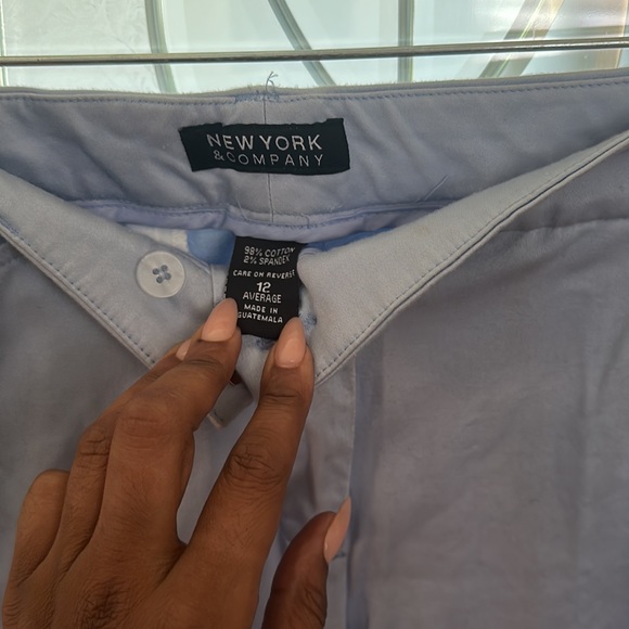 Slightly worn sky, blue, New York and Company women’s trouser size 12 - Picture 2 of 3